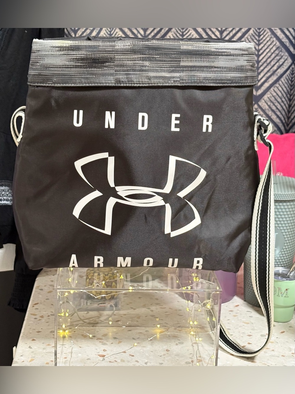 Under Armour Black Nylon Crossbody 
Bag Large